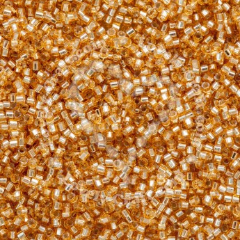 Бисер MIYUKI DELICA 11/0 SILVER LINED GOLD HEX CUT, DBC0042, 4 гр
