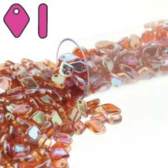 Бусины BEADSMITH Dragon Scale 1,5x5 мм ORANGE RAINBOW (#00030/98535), 5 гр