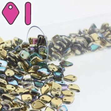 Бусины BEADSMITH Dragon Scale 1,5x5 мм GOLDEN RAINBOW (#00030/98536), 5 гр