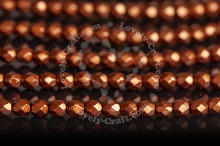 Купить бусины Fire Polished 4 мм Round Pearls Glass цвет Antique Gold (#10146) в интернет-магазине «Любимое Творчество»