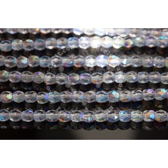 Бусины Fire Polished 4 мм цвет Xtra Light Sapphire (#3001AB) (Чехия)