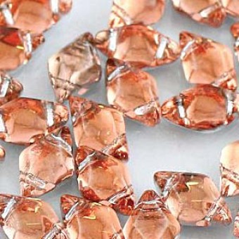 Бусины GemDuo 8x5 мм Backlit Peach (#00030/27102) (Matubo, Чехия)
