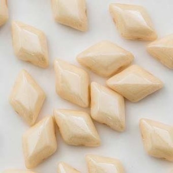 Бусины GemDuo 8x5 мм Chalk Beige Luster (#03000/14413) (Matubo, Чехия)