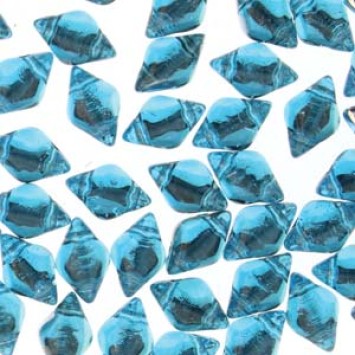 Бусины MATUBO GEMDUO™ BACKLIT AQUAMARINE 8x5 мм (#60020/27002), 5 гр