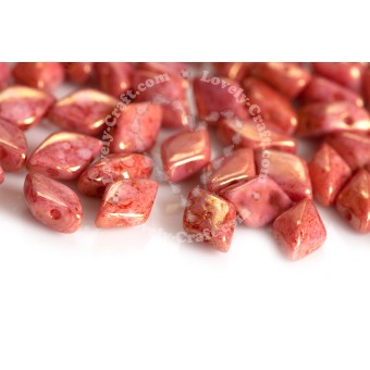 Бусины GemDuo 8x5 мм Chalk Red Terracota (#03000/15495) (Matubo, Чехия)