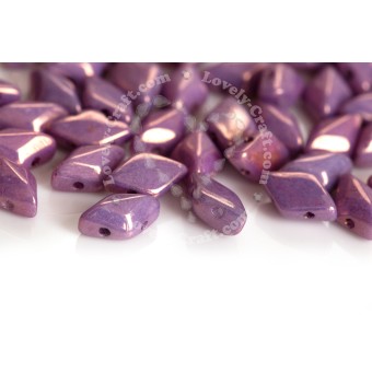 Бусины GemDuo 8x5 мм Chalk Vega Purple (#03000/15726) (Matubo, Чехия)