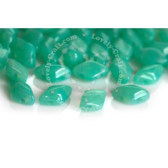 Бусины GemDuo 8x5 мм Green Aqua Opal (#61100/84110) (Matubo, Чехия)