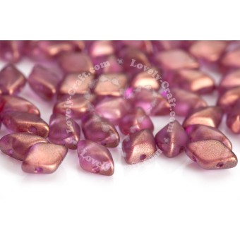 Бусины GemDuo 8x5 мм Halo Persian Pink (#00030/29259) (Matubo, Чехия)