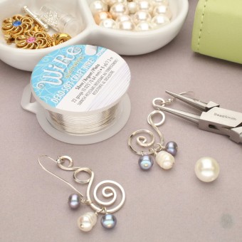Проволока The Beadsmith® Wire™ Elements с медным посеребренным сердечником Ø0,64 мм серебристая (США)