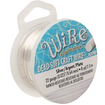 Проволока The Beadsmith® Wire™ Elements с медным посеребренным сердечником Ø0,64 мм (серебристая)