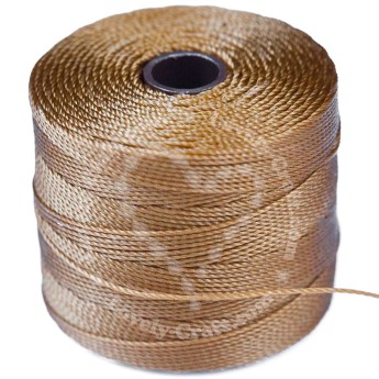 Нить BEADSMITH SUPERLON, диаметр нити 0,4 мм, длина 108 м, золотистая