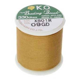 Нить для бисероплетения K.O. золотистая (K.O., Япония)