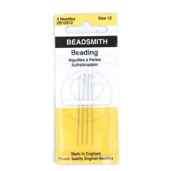 Иглы для бисероплетения BEADSMITH JOHN JAMES ENGLISH NEEDLES BEADING #12 (США)