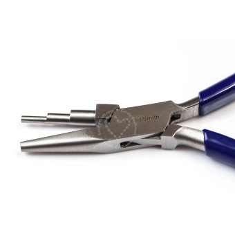 Круглогубцы BEADSMITH FLAT/3 STEP ROUND JAW 2.5мм 4мм 5мм LOOPS 3-х ступенчатые (синие) (США)