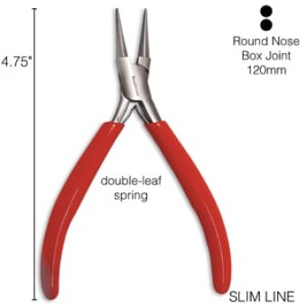 Круглогубцы BEADSMITH SLIMLINE ROUNDNOSE 120 мм (красные) (США)
