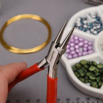 Круглогубцы BEADSMITH SLIMLINE ROUNDNOSE 120 мм (красные) (США)
