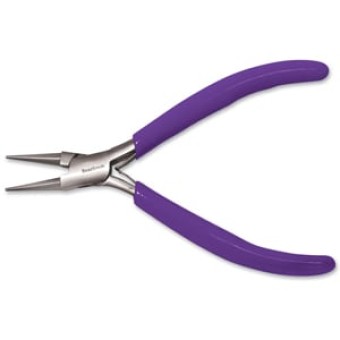 Круглогубцы BEADSMITH PURPLE HANDLE ROUND NOSE PLIER 120 мм (фиолетовые) (США)