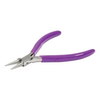 Круглогубцы BEADSMITH PURPLE HANDLE ROUND NOSE PLIER 120 мм (фиолетовые) (США)