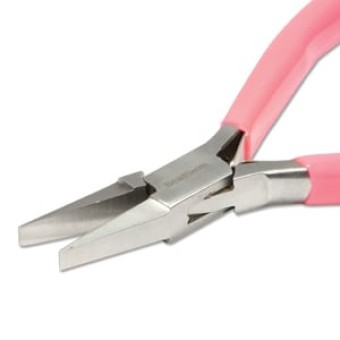 Плоскогубцы BEADSMITH PINK HANDLE FLATNOSE 120 мм (розовые) (США)
