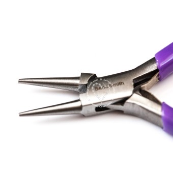 Круглогубцы BEADSMITH PURPLE HANDLE ROUND NOSE PLIER 120 мм (фиолетовые) (США)