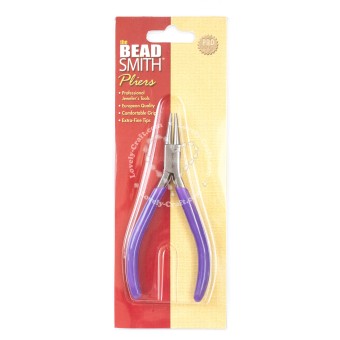 Круглогубцы BEADSMITH PURPLE HANDLE ROUND NOSE PLIER 120 мм (фиолетовые) (США)