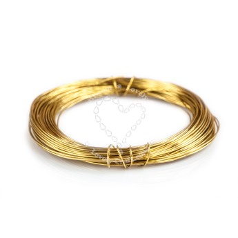 Проволока с медным посеребренным сердечником Ø0,5 мм (золотистая)