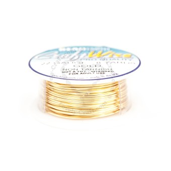 Проволока The Beadsmith® Wire™ Elements с медным посеребренным сердечником Ø0,64 мм (золотистая) (США)