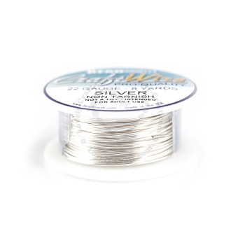 Проволока The Beadsmith® Wire™ Elements с медным посеребренным сердечником Ø0,64 мм серебристая (США)