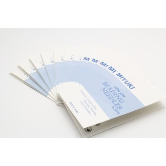 Иглы сверхтонкие для бисероплетения EXTRA FINE BEADING NEEDLES + THREADER № H522/E, набор (MIYUKI, Япония)