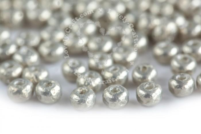 Купить бисер MIYUKI Baroque Pearl 6/0 цвет жемчужный, серебро Silver (#3956) в интернет-магазине «Любимое Творчество»