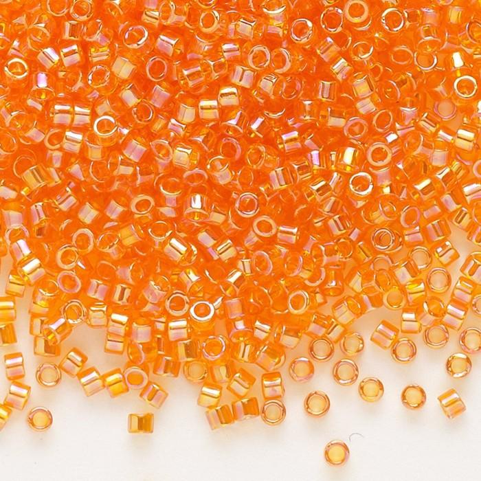 Бисер MIYUKI DELICA 11/0 TANGERINE AB #151, 4 гр