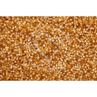 Бисер MIYUKI DELICA 11/0 SILVER LINED GOLD HEX CUT #0042, 4 гр