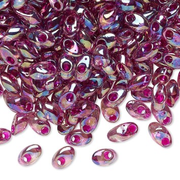 Бисер MIYUKI Long Magatama SMOKY AMETHYST FUCHSIA-LINED AB (#2170), 10 гр