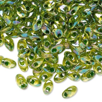 Бисер MIYUKI Long Magatama CHARTREUSE AB #341, 10 гр