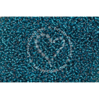 Бисер MIYUKI круглый 11/0 CAPRI BLUE SILVER-LINED #25, 10 гр