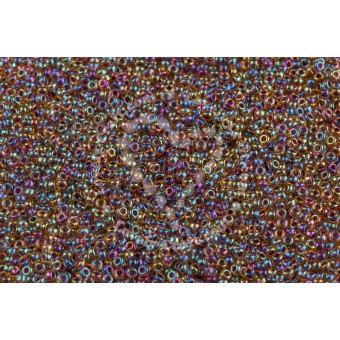 Бисер MIYUKI круглый 11/0 LIGHT TOPAZ BERRY-LINED AB #342, 10 гр