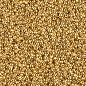 Бисер MIYUKI круглый 15/0 DURACOAT GALVANIZED GOLD (#4202)