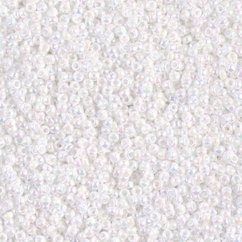 Бисер круглый MIYUKI 15/0 WHITE PEARL AB #471 (Миюки, Япония), 4 гр