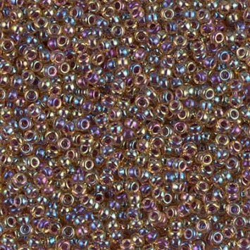 Бисер MIYUKI круглый 11/0 LIGHT TOPAZ BERRY-LINED AB (#342), 10 гр
