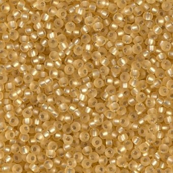 Бисер MIYUKI круглый 11/0 GOLD SILVER-LINED #3, 10 гр