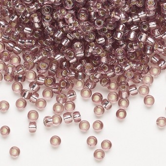 Бисер MIYUKI круглый 11/0 SMOKY AMETHYST SILVER-LINED (#12), 10 гр