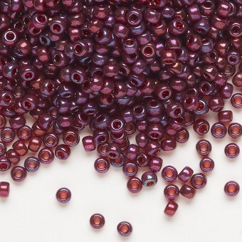 Бисер MIYUKI круглый 11/0 CRANBERRY GOLD LUSTER #313, 10 гр