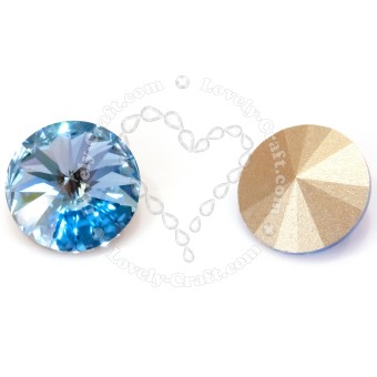 Риволи 12 мм - Aquamarine #202 (SWAROVSKI, Австрия)