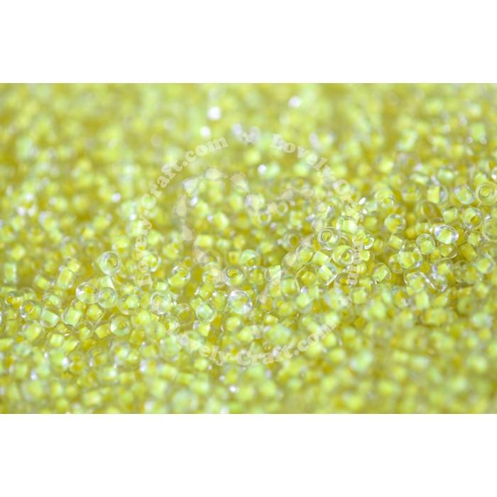 Купить китайский бисер 12/0 - 2мм посеребренный (желто-зеленый) в интернет-магазине «Любимое Творчество»