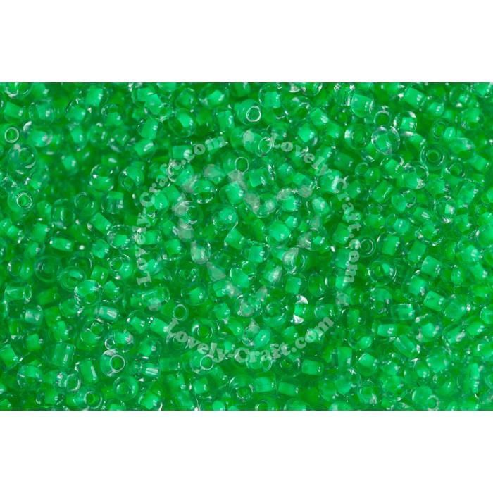 Купить китайский бисер 12/0 - 2мм посеребренный (светло-зеленый) в интернет-магазине «Любимое Творчество»