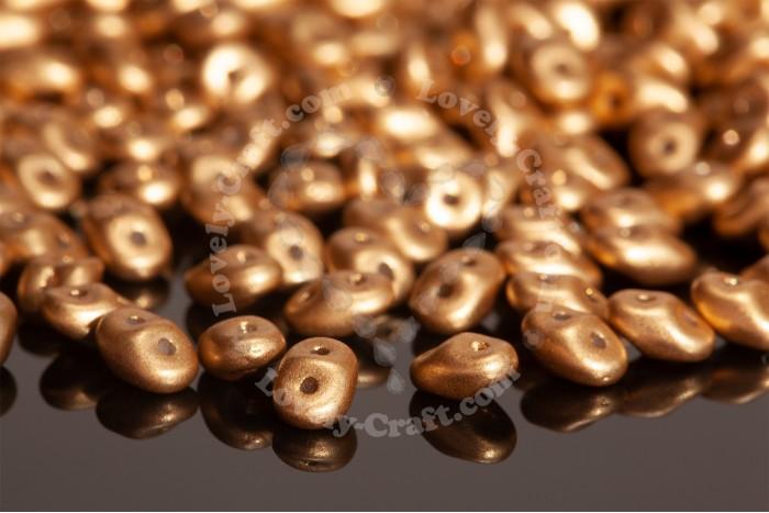Бусины SuperDuo 2,5x5 мм Crystal Bronze Pale Gold (#00030) Matubo Чехия