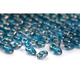 Бусины SuperDuo 2,5x5 мм Halo Celestial Blue (#00030/29266) (Matubo, Чехия)