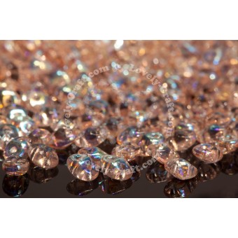 Бусины SuperDuo 2,5x5 мм Rosaline Ab (#70120/28701) (Matubo, Чехия)