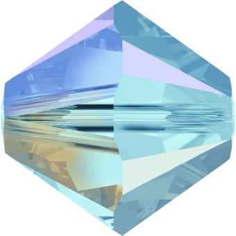 Биконусы SWAROVSKI XILION 5328 4 мм - Aquamarine #202, 10 бусин