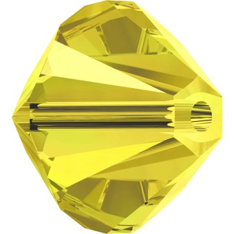 Бусины Swarovski Биконусы XILION 5328 (Citrine #249) - 4 мм